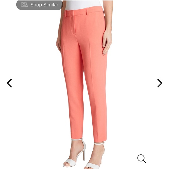NWT “I say it first” High Waist Cigarette Trousers Coral-8 - Picture 1 of 8